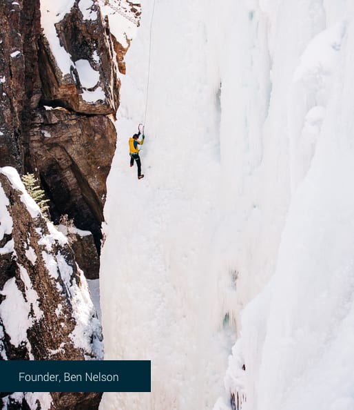 Ben Nelson ice Climbing in Ouray Ice Park